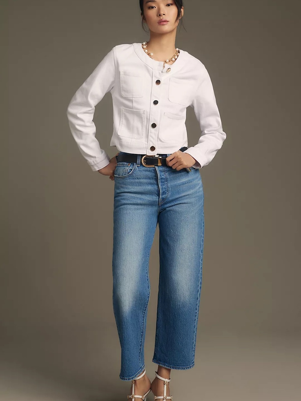 Medium - Anthropologie Maeve Coco Patch Pocket Denim Jacket, NWOT
